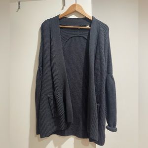 Navy Blue Oversized Cozy Cardigan from Anthropologie / Knitted & Knotted